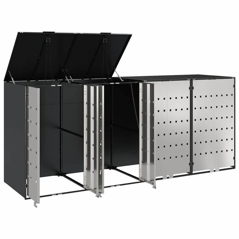 Casa si Gradina - Gradina si terasa - Mobilier exterior - Dulapuri si lazi depozitare exterior - Depozitare pentru 3 pubele Wheelie Antracit - Infinity.ro