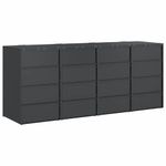 Casa si Gradina - Gradina si terasa - Mobilier exterior - Dulapuri si lazi depozitare exterior - Depozitare pentru 3 pubele Wheelie Antracit - Infinity.ro