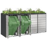 Casa si Gradina - Gradina si terasa - Mobilier exterior - Dulapuri si lazi depozitare exterior - Depozitare pentru 3 pubele Wheelie Antracit - Infinity.ro