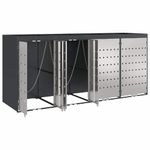 Casa si Gradina - Gradina si terasa - Mobilier exterior - Dulapuri si lazi depozitare exterior - Depozitare pentru 3 pubele Wheelie Antracit - Infinity.ro