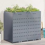 Casa si Gradina - Gradina si terasa - Mobilier exterior - Dulapuri si lazi depozitare exterior - Depozitare pentru 2 pubele Wheelie Gri deschis - Infinity.ro