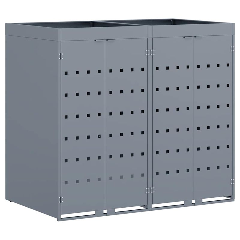 Casa si Gradina - Gradina si terasa - Mobilier exterior - Dulapuri si lazi depozitare exterior - Depozitare pentru 2 pubele Wheelie Gri deschis - Infinity.ro