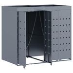 Casa si Gradina - Gradina si terasa - Mobilier exterior - Dulapuri si lazi depozitare exterior - Depozitare pentru 2 pubele Wheelie Gri deschis - Infinity.ro