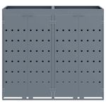 Casa si Gradina - Gradina si terasa - Mobilier exterior - Dulapuri si lazi depozitare exterior - Depozitare pentru 2 pubele Wheelie Gri deschis - Infinity.ro