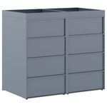 Casa si Gradina - Gradina si terasa - Mobilier exterior - Dulapuri si lazi depozitare exterior - Depozitare pentru 2 pubele Wheelie Gri deschis - Infinity.ro