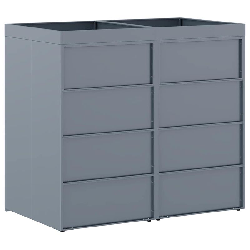 Casa si Gradina - Gradina si terasa - Mobilier exterior - Dulapuri si lazi depozitare exterior - Depozitare pentru 2 pubele Wheelie Gri deschis - Infinity.ro