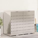 Casa si Gradina - Gradina si terasa - Mobilier exterior - Dulapuri si lazi depozitare exterior - Depozitare pentru 3 pubele Wheelie Argintiu - Infinity.ro