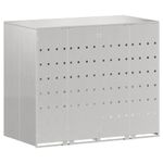 Casa si Gradina - Gradina si terasa - Mobilier exterior - Dulapuri si lazi depozitare exterior - Depozitare pentru 3 pubele Wheelie Argintiu - Infinity.ro
