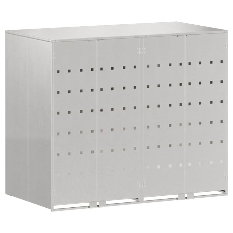 Casa si Gradina - Gradina si terasa - Mobilier exterior - Dulapuri si lazi depozitare exterior - Depozitare pentru 3 pubele Wheelie Argintiu - Infinity.ro
