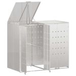 Casa si Gradina - Gradina si terasa - Mobilier exterior - Dulapuri si lazi depozitare exterior - Depozitare pentru 3 pubele Wheelie Argintiu - Infinity.ro
