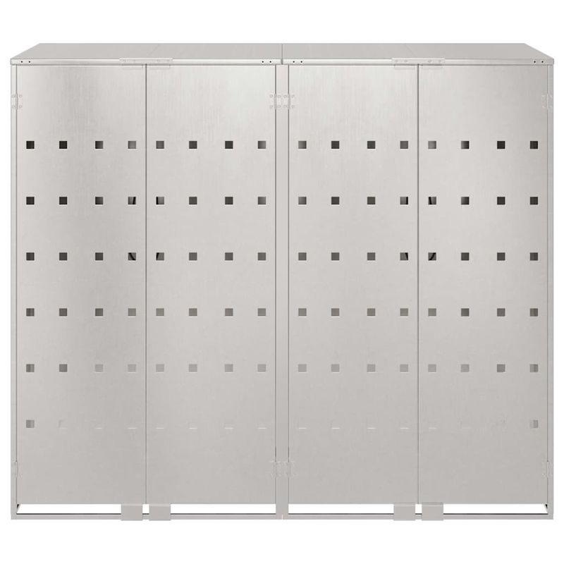 Casa si Gradina - Gradina si terasa - Mobilier exterior - Dulapuri si lazi depozitare exterior - Depozitare pentru 3 pubele Wheelie Argintiu - Infinity.ro