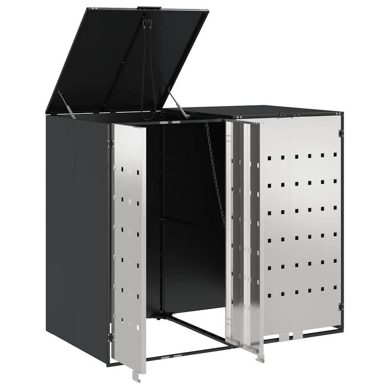 Casa si Gradina - Gradina si terasa - Mobilier exterior - Dulapuri si lazi depozitare exterior - Depozitare pentru 3 pubele Wheelie Antracit - Infinity.ro