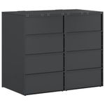 Casa si Gradina - Gradina si terasa - Mobilier exterior - Dulapuri si lazi depozitare exterior - Depozitare pentru 3 pubele Wheelie Antracit - Infinity.ro