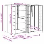 Casa si Gradina - Gradina si terasa - Mobilier exterior - Dulapuri si lazi depozitare exterior - Depozitare pentru 3 pubele Wheelie Antracit - Infinity.ro