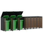 Casa si Gradina - Gradina si terasa - Mobilier exterior - Dulapuri si lazi depozitare exterior - Depozitare pentru 3 pubele Wheelie Antracit - Infinity.ro