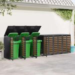Casa si Gradina - Gradina si terasa - Mobilier exterior - Dulapuri si lazi depozitare exterior - Depozitare pentru 3 pubele Wheelie Antracit - Infinity.ro