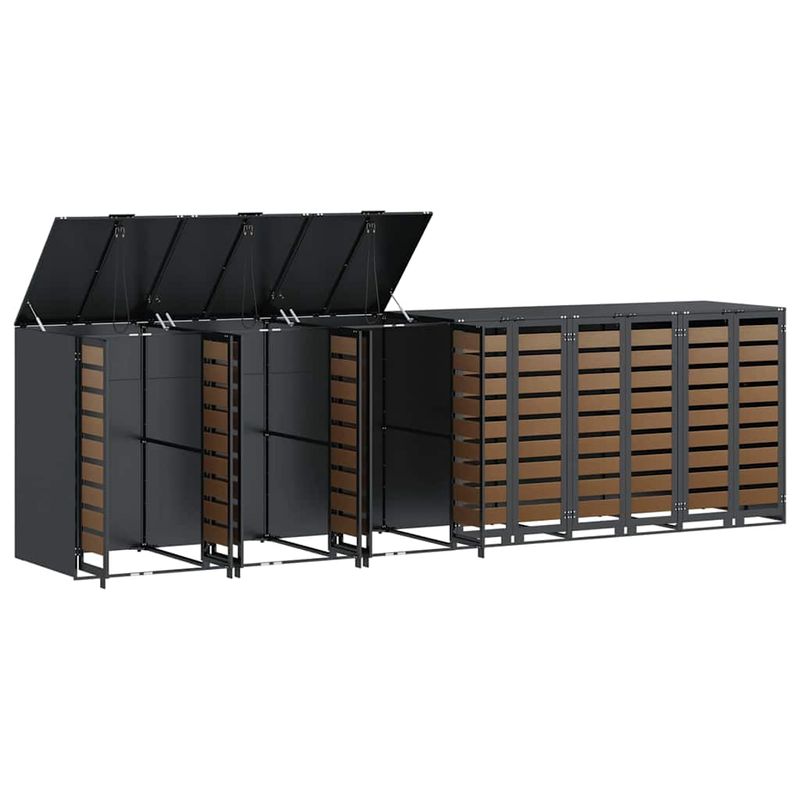 Casa si Gradina - Gradina si terasa - Mobilier exterior - Dulapuri si lazi depozitare exterior - Depozitare pentru 3 pubele Wheelie Antracit - Infinity.ro