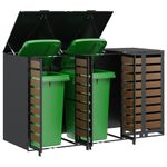 Casa si Gradina - Gradina si terasa - Mobilier exterior - Dulapuri si lazi depozitare exterior - Depozitare pentru 3 pubele Wheelie Antracit - Infinity.ro