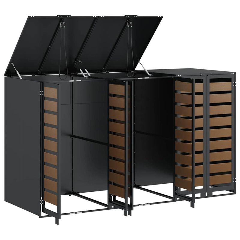 Casa si Gradina - Gradina si terasa - Mobilier exterior - Dulapuri si lazi depozitare exterior - Depozitare pentru 3 pubele Wheelie Antracit - Infinity.ro