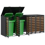 Casa si Gradina - Gradina si terasa - Mobilier exterior - Dulapuri si lazi depozitare exterior - Depozitare pentru 3 pubele Wheelie Antracit - Infinity.ro