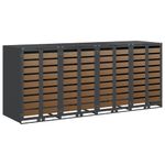 Casa si Gradina - Gradina si terasa - Mobilier exterior - Dulapuri si lazi depozitare exterior - Depozitare pentru 3 pubele Wheelie Antracit - Infinity.ro