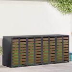 Casa si Gradina - Gradina si terasa - Mobilier exterior - Dulapuri si lazi depozitare exterior - Depozitare pentru 3 pubele Wheelie Antracit - Infinity.ro