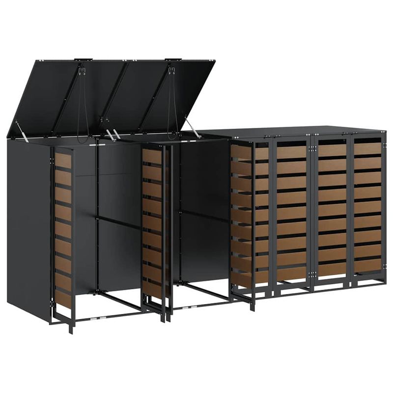 Casa si Gradina - Gradina si terasa - Mobilier exterior - Dulapuri si lazi depozitare exterior - Depozitare pentru 3 pubele Wheelie Antracit - Infinity.ro