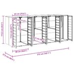 Casa si Gradina - Gradina si terasa - Mobilier exterior - Dulapuri si lazi depozitare exterior - Depozitare pentru 3 pubele Wheelie Antracit - Infinity.ro