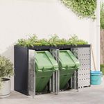 Casa si Gradina - Gradina si terasa - Mobilier exterior - Dulapuri si lazi depozitare exterior - Depozitare pentru 3 pubele Wheelie Antracit - Infinity.ro