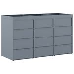 Casa si Gradina - Gradina si terasa - Mobilier exterior - Dulapuri si lazi depozitare exterior - Depozitare pentru 3 pubele Wheelie Gri deschis - Infinity.ro