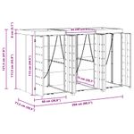 Casa si Gradina - Gradina si terasa - Mobilier exterior - Dulapuri si lazi depozitare exterior - Depozitare pentru 3 pubele Wheelie Gri deschis - Infinity.ro