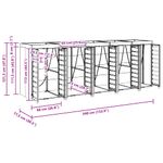 Casa si Gradina - Gradina si terasa - Mobilier exterior - Dulapuri si lazi depozitare exterior - Depozitare pentru 3 pubele Wheelie Antracit - Infinity.ro