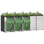 Casa si Gradina - Gradina si terasa - Mobilier exterior - Dulapuri si lazi depozitare exterior - Depozitare pentru 3 pubele Wheelie Antracit - Infinity.ro