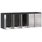 Casa si Gradina - Gradina si terasa - Mobilier exterior - Dulapuri si lazi depozitare exterior - Depozitare pentru 3 pubele Wheelie Antracit - Infinity.ro