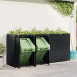 Casa si Gradina - Gradina si terasa - Mobilier exterior - Dulapuri si lazi depozitare exterior - Depozitare pentru 4 pubele Wheelie Negru 272 x 77,5 x 121,5 cm - Infinity.ro
