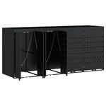 Casa si Gradina - Gradina si terasa - Mobilier exterior - Dulapuri si lazi depozitare exterior - Depozitare pentru 4 pubele Wheelie Negru 272 x 77,5 x 121,5 cm - Infinity.ro