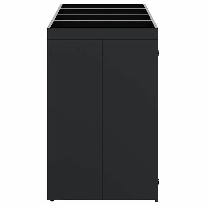 Casa si Gradina - Gradina si terasa - Mobilier exterior - Dulapuri si lazi depozitare exterior - Depozitare pentru 4 pubele Wheelie Negru 272 x 77,5 x 121,5 cm - Infinity.ro