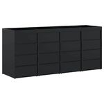 Casa si Gradina - Gradina si terasa - Mobilier exterior - Dulapuri si lazi depozitare exterior - Depozitare pentru 4 pubele Wheelie Negru 272 x 77,5 x 121,5 cm - Infinity.ro