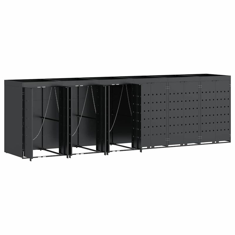 Casa si Gradina - Gradina si terasa - Mobilier exterior - Dulapuri si lazi depozitare exterior - Depozitare pentru 6 pubele Wheelie Antracit - Infinity.ro