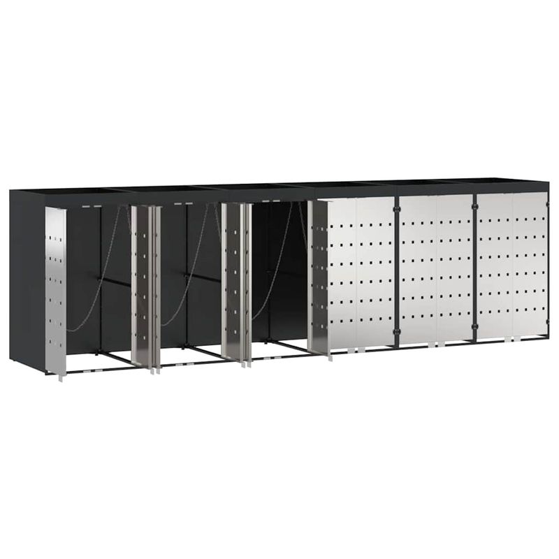 Casa si Gradina - Gradina si terasa - Mobilier exterior - Dulapuri si lazi depozitare exterior - Depozitare pentru 3 pubele Wheelie Antracit - Infinity.ro