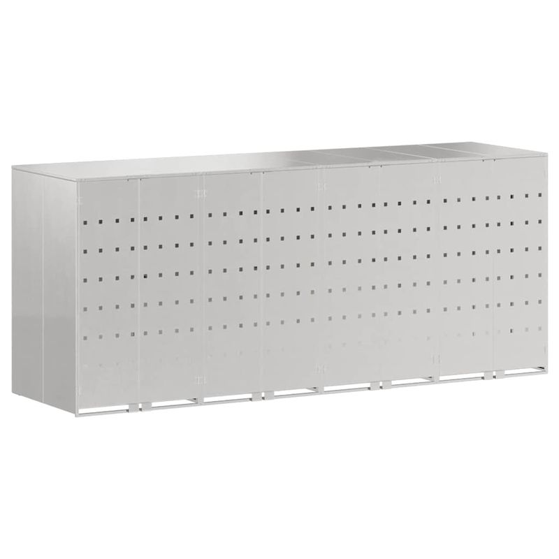 Casa si Gradina - Gradina si terasa - Mobilier exterior - Dulapuri si lazi depozitare exterior - Depozitare pentru 3 pubele Wheelie Argintiu - Infinity.ro