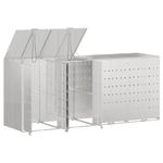 Casa si Gradina - Gradina si terasa - Mobilier exterior - Dulapuri si lazi depozitare exterior - Depozitare pentru 3 pubele Wheelie Argintiu - Infinity.ro