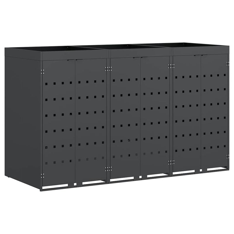 Casa si Gradina - Gradina si terasa - Mobilier exterior - Dulapuri si lazi depozitare exterior - Depozitare pentru 3 pubele Wheelie Antracit - Infinity.ro