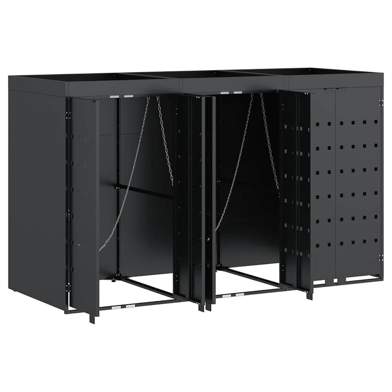 Casa si Gradina - Gradina si terasa - Mobilier exterior - Dulapuri si lazi depozitare exterior - Depozitare pentru 3 pubele Wheelie Antracit - Infinity.ro