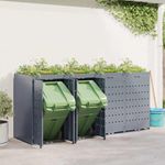 Casa si Gradina - Gradina si terasa - Mobilier exterior - Dulapuri si lazi depozitare exterior - Depozitare pentru 4 pubele Wheelie Gri deschis - Infinity.ro
