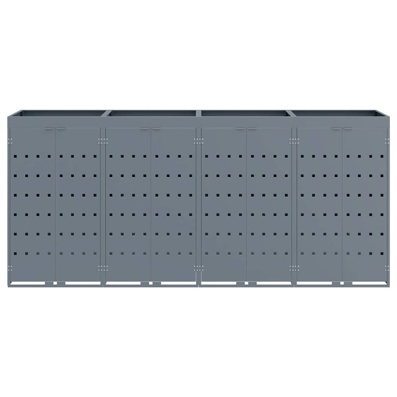 Casa si Gradina - Gradina si terasa - Mobilier exterior - Dulapuri si lazi depozitare exterior - Depozitare pentru 4 pubele Wheelie Gri deschis - Infinity.ro