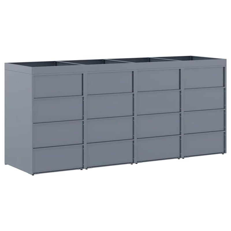 Casa si Gradina - Gradina si terasa - Mobilier exterior - Dulapuri si lazi depozitare exterior - Depozitare pentru 4 pubele Wheelie Gri deschis - Infinity.ro