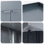 Casa si Gradina - Gradina si terasa - Mobilier exterior - Dulapuri si lazi depozitare exterior - Depozitare pentru 4 pubele Wheelie Gri deschis - Infinity.ro