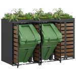 Casa si Gradina - Gradina si terasa - Mobilier exterior - Dulapuri si lazi depozitare exterior - Depozitare pentru 3 pubele Wheelie Antracit - Infinity.ro