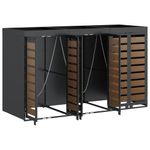 Casa si Gradina - Gradina si terasa - Mobilier exterior - Dulapuri si lazi depozitare exterior - Depozitare pentru 3 pubele Wheelie Antracit - Infinity.ro
